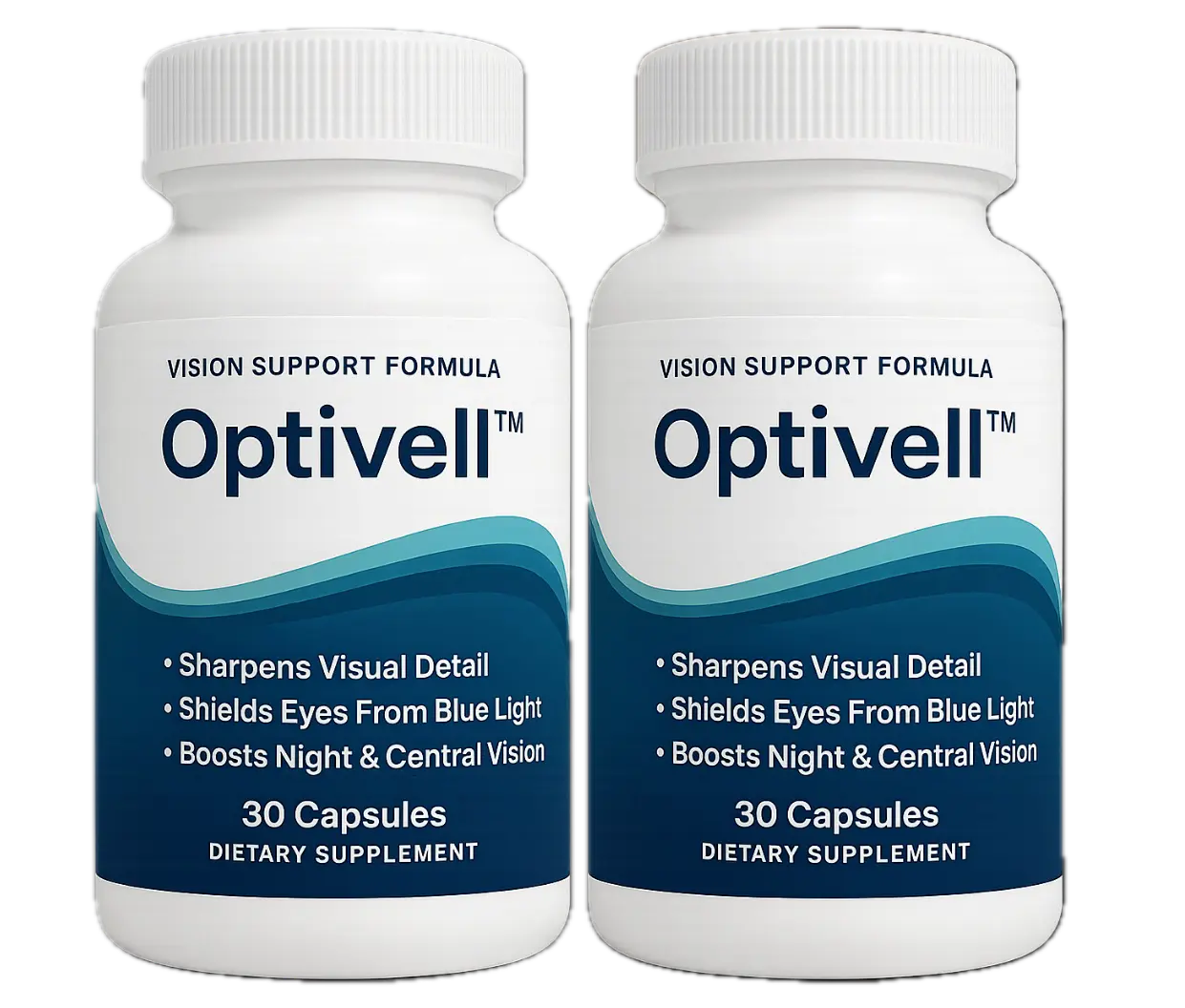 Optivell natural eye health and vision support supplement bottle